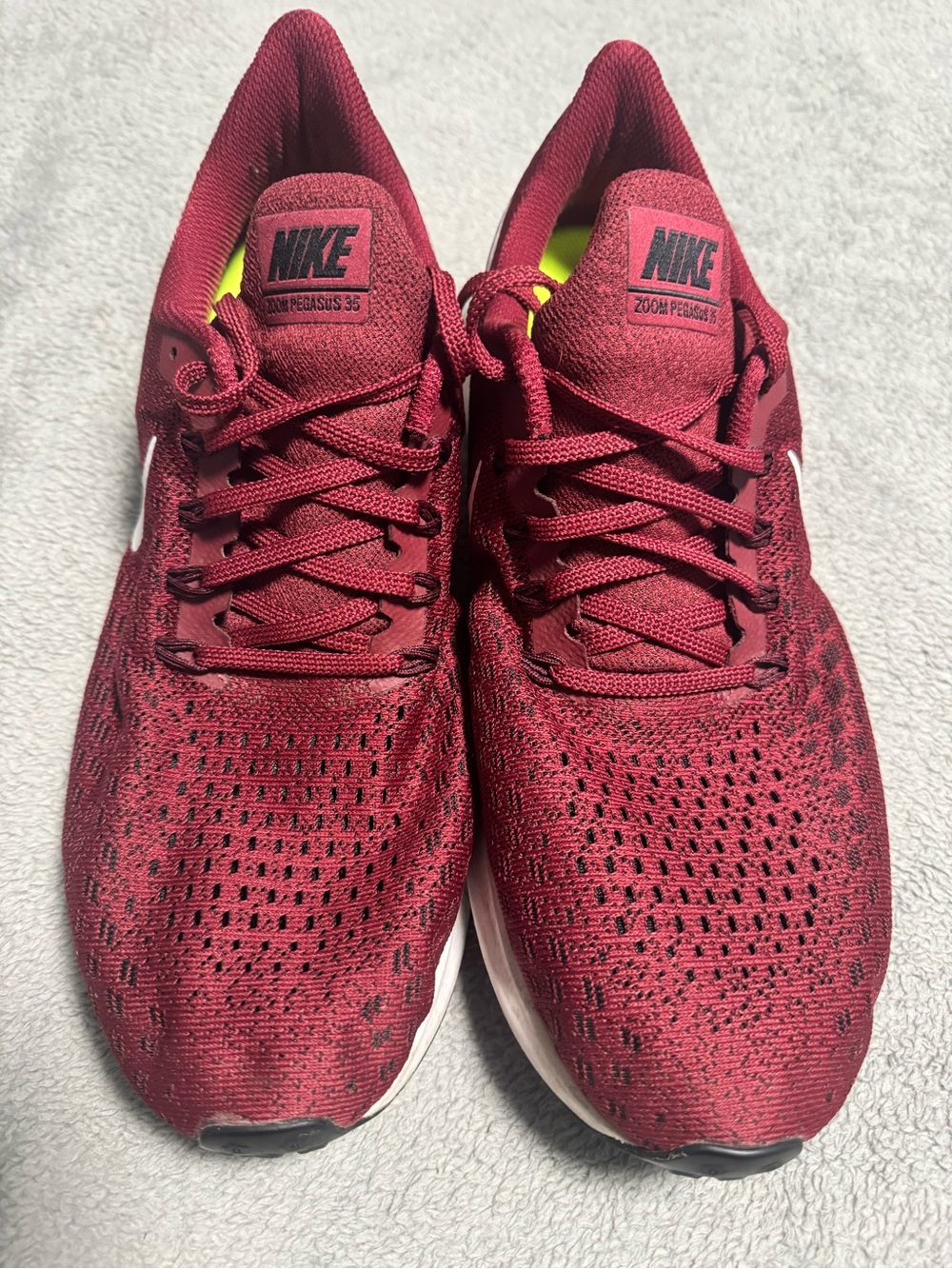 Nike Men’s Zoom Pegasus 35 Running Shoes - Burgundy/Maroon